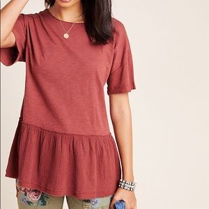 Antropologie Essie tunic with peplum hem